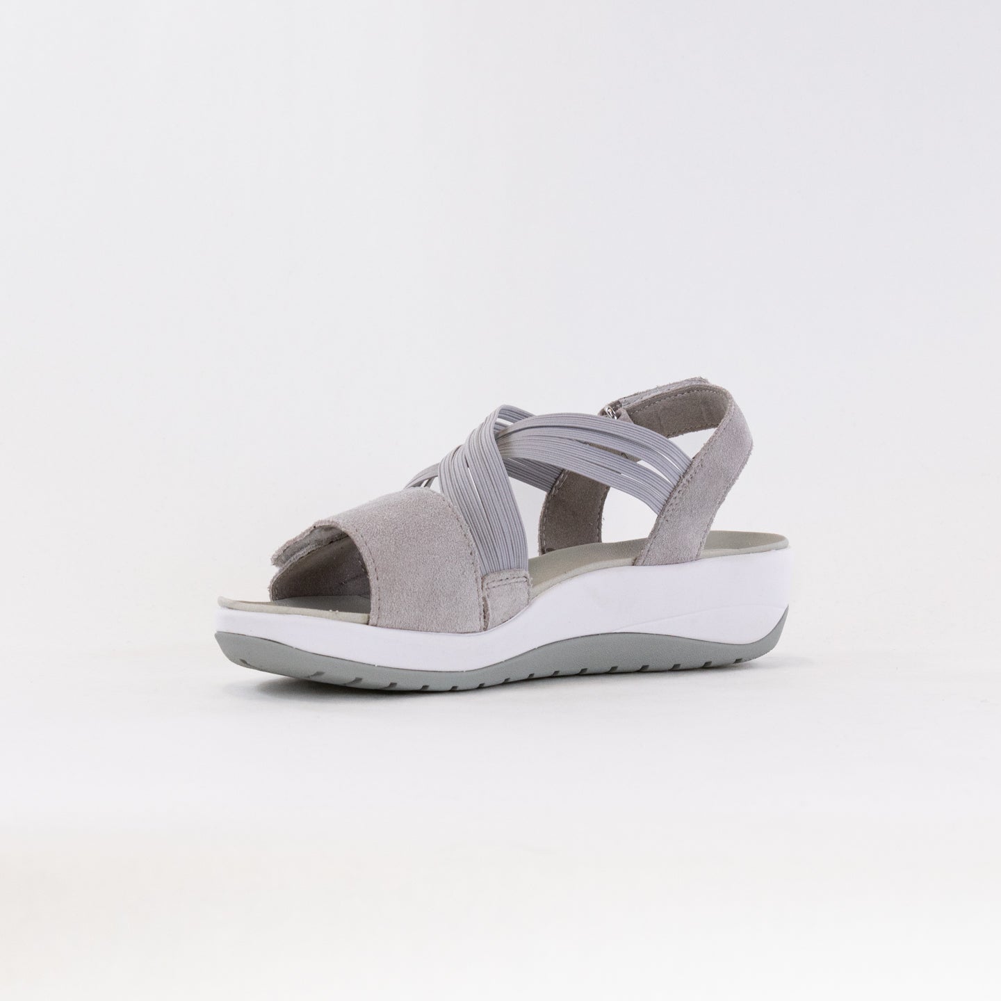 Women's Adjustable Ara Niles Platform Sandal in Pebble Color