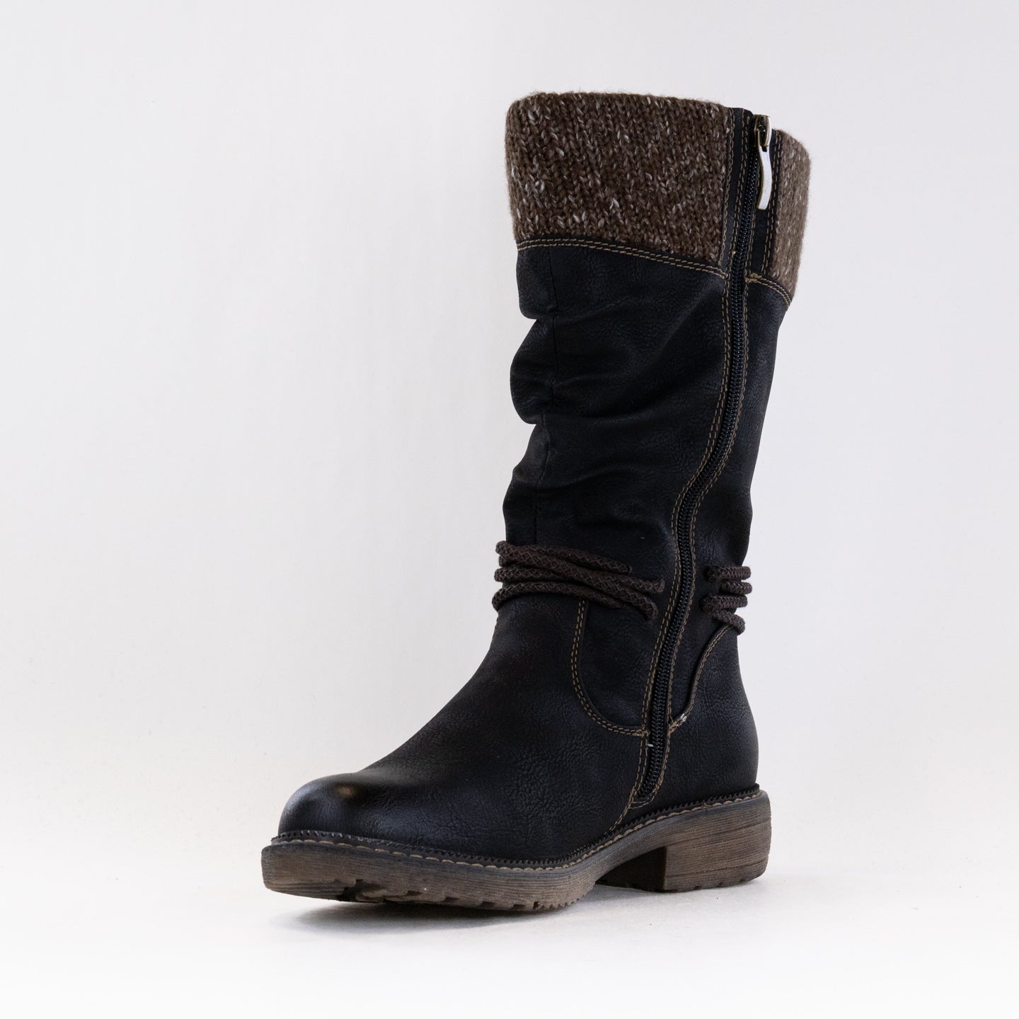 Women's Spring Step Acaphine Pull - on Water - Resistant Boots in Classic Black