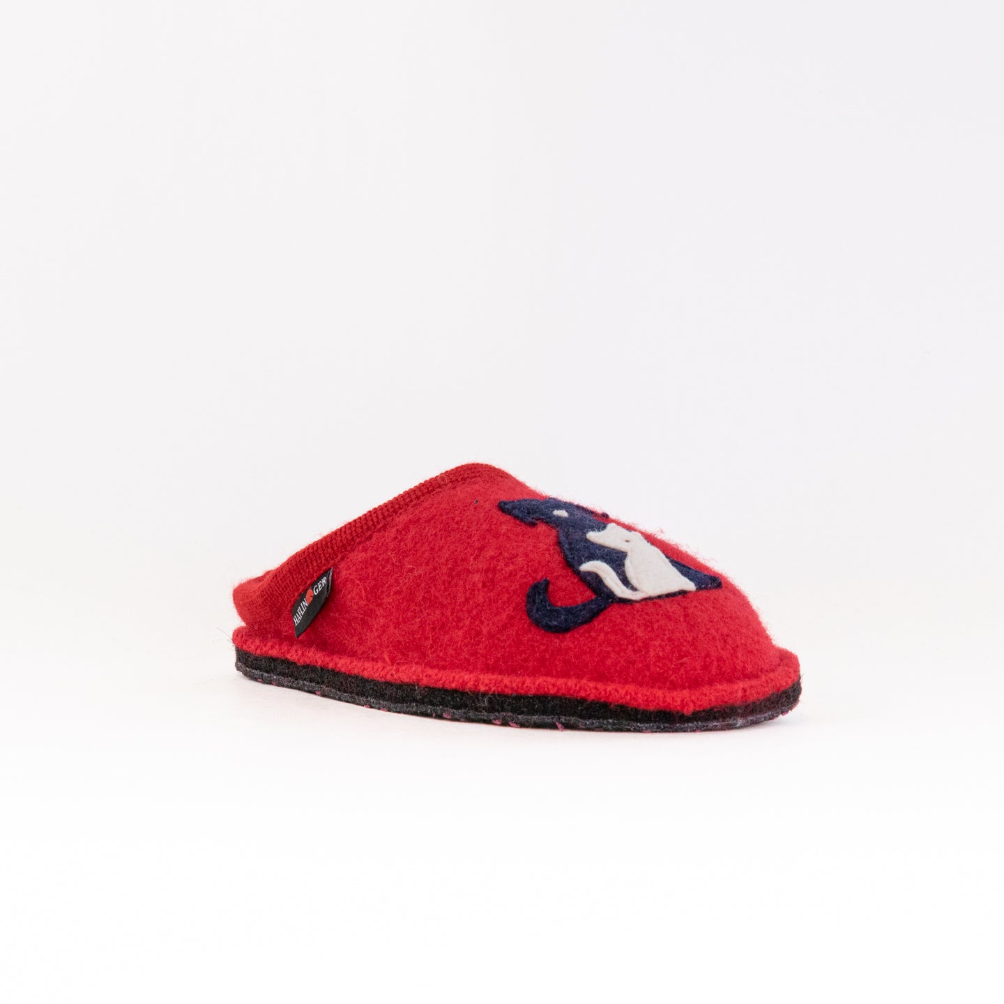 Haflinger Women's Canegatto Slippers in Vibrant Red Color