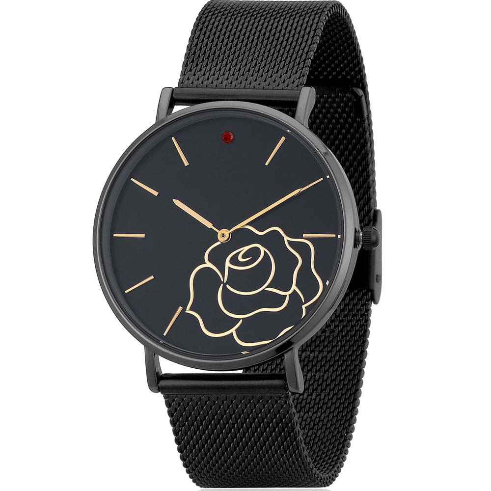 Disney DW002 Enchanted Rose Black Beauty & The Beast Princess Watch