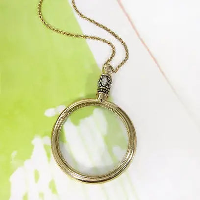 Stylish Plain 6x Magnifier Magnifying Glass Pendant Necklace