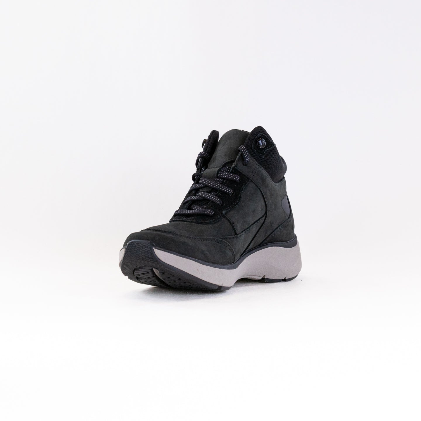 Women's Black Clarks Wave 2.0 MID Waterproof Everyday Active Ankle Boots
