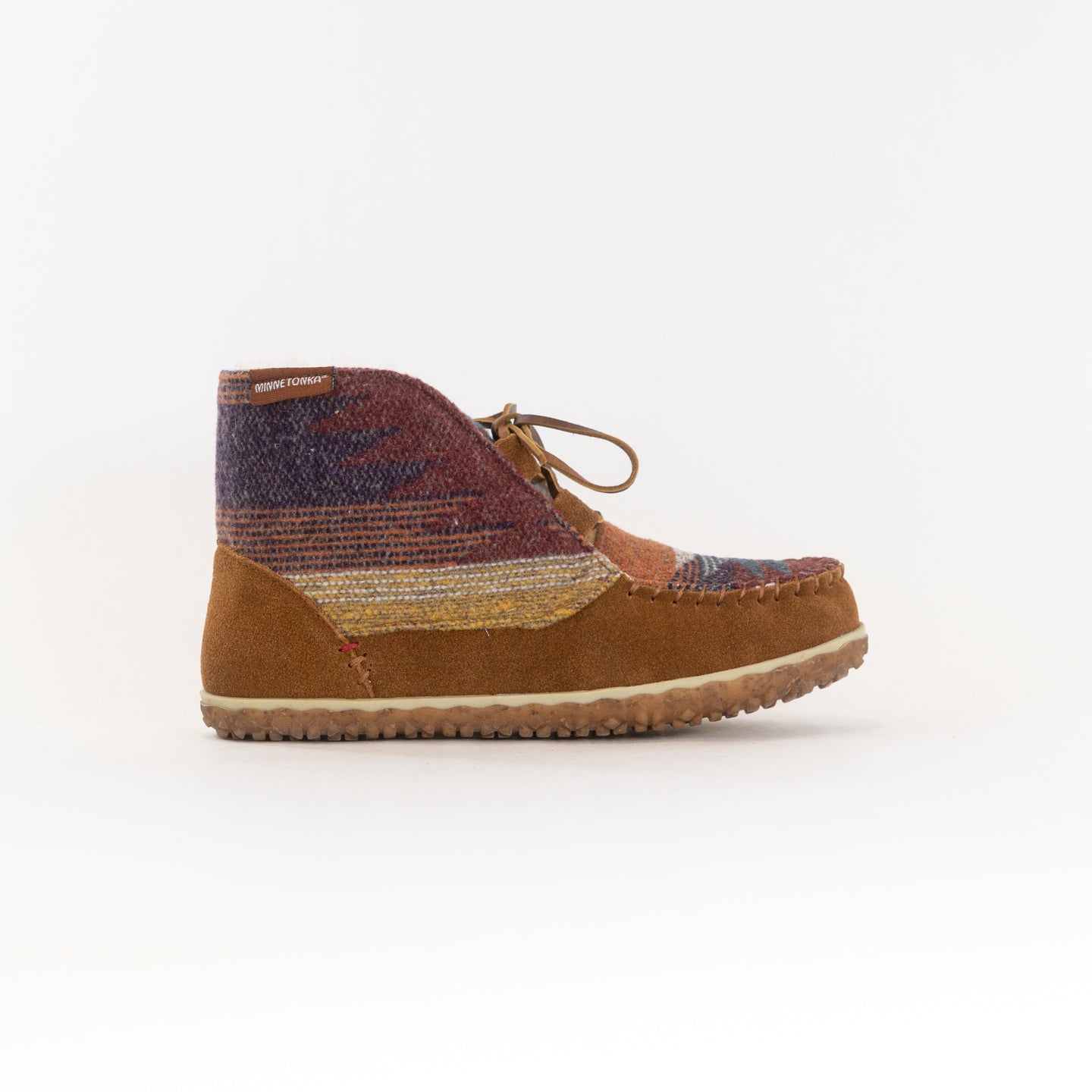 Minnetonka Women's Torrey Wide Slipper Boots in Brown Multi Color