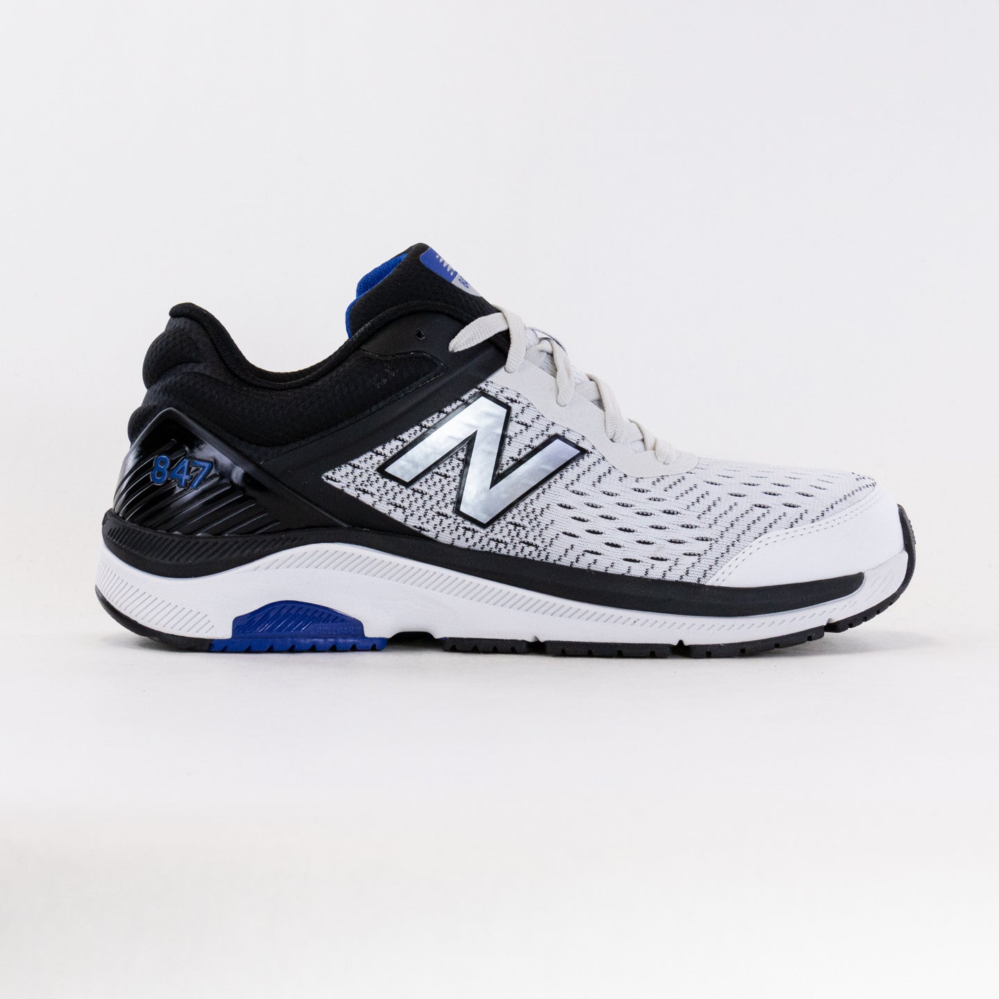 Men's New Balance 847V4 Walking Shoes in White and Blue Color Combination