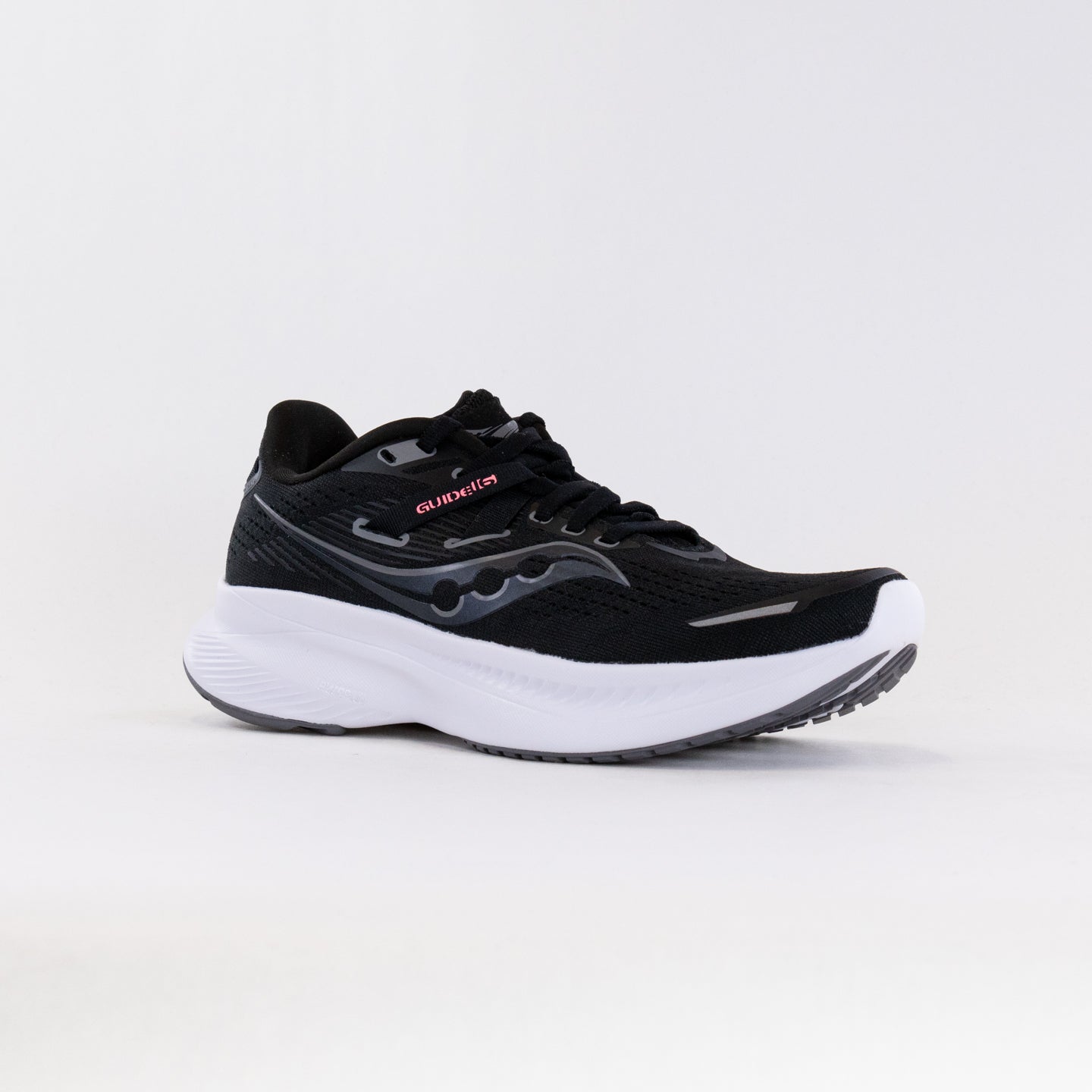 Women's Saucony Guide 16 Running Shoes - Classic Black and White