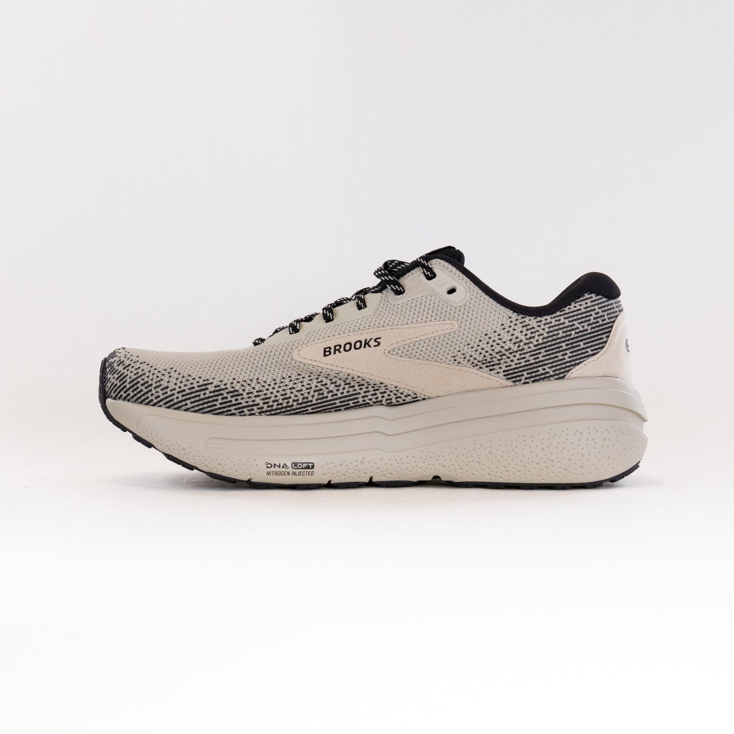 Men's Brooks Ghost Max 2 Road-Running Shoes in Pelican/Black
