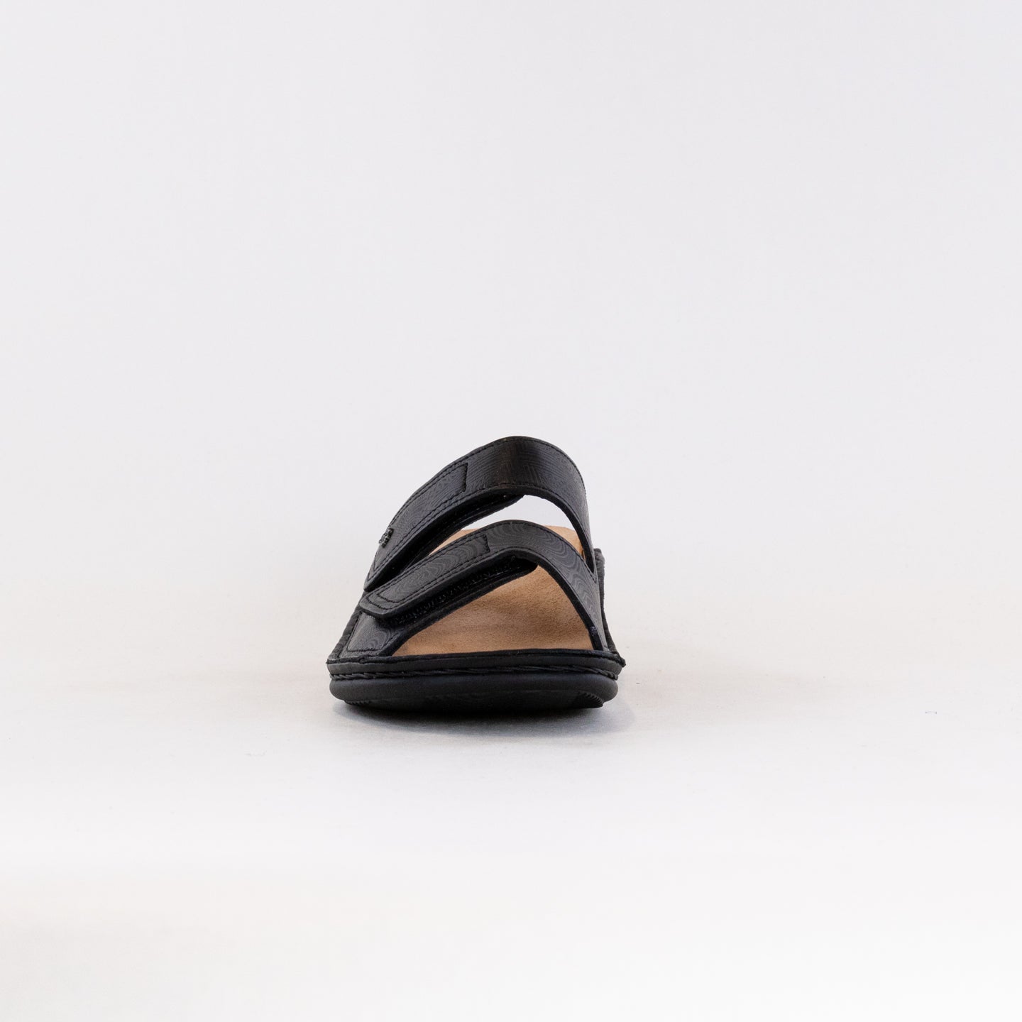 Finn Comfort Women's Jamaika-S Arabesque Black Premium Nubuck Leather Sandals