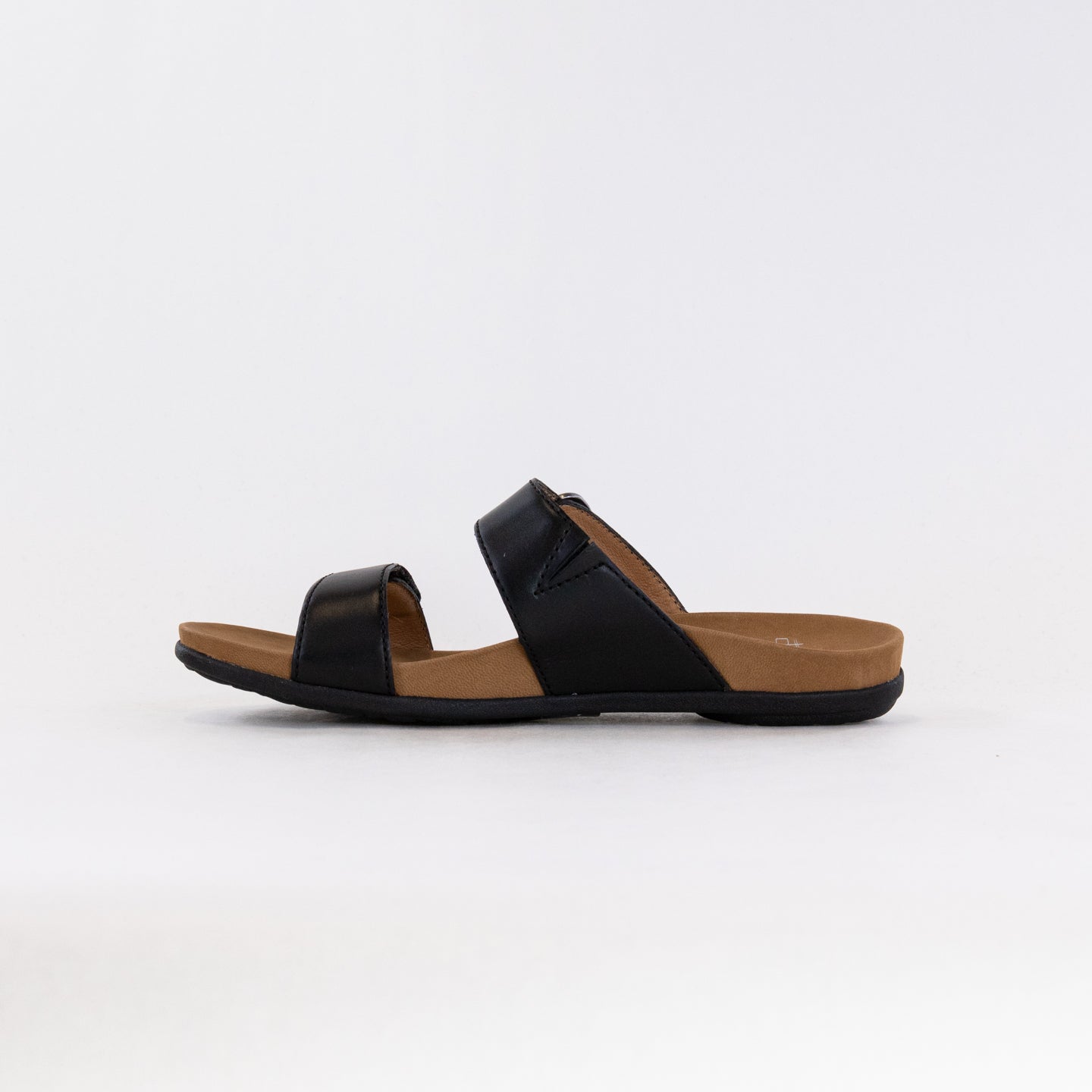 Dansko Women's Justine Black Calf Leather Comfort Slide Sandals