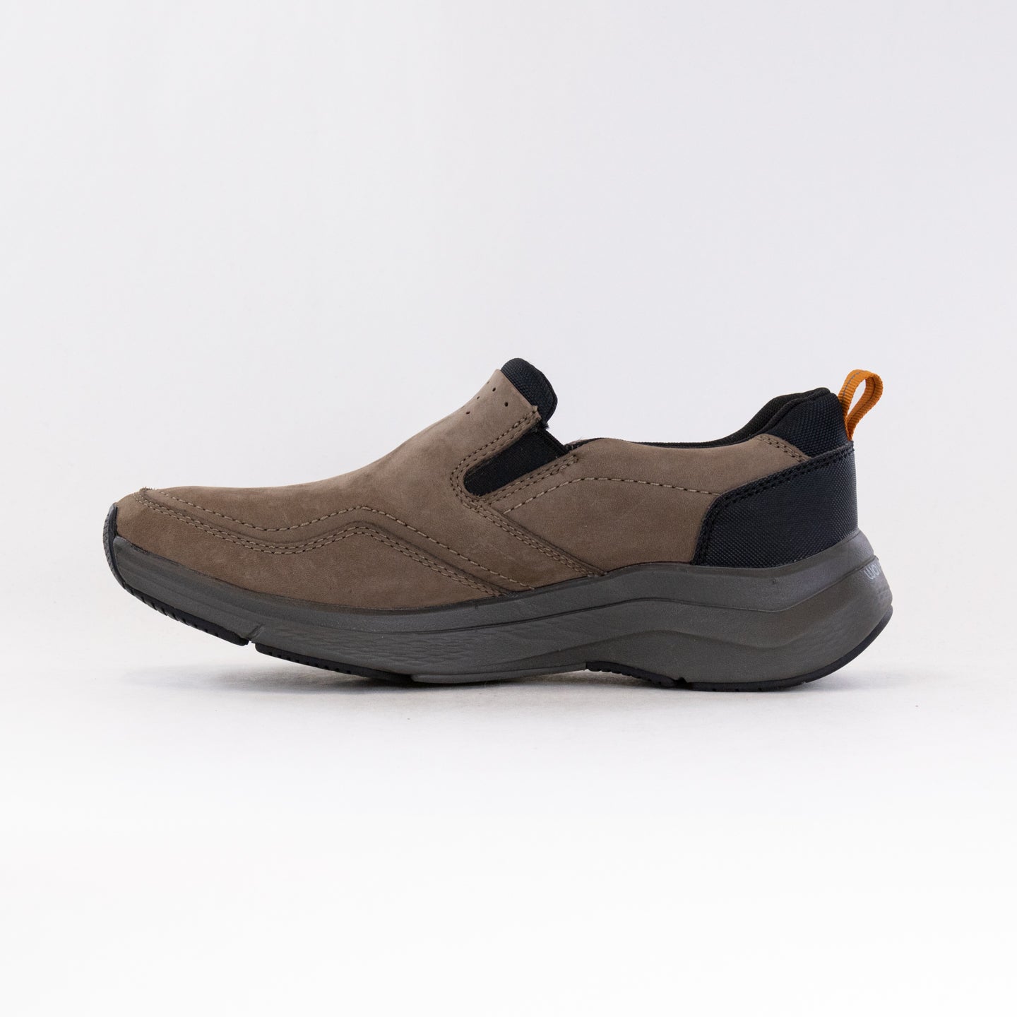 Clarks Men's Premium Slip-on Wave Edge in Taupe Nubuck Leather