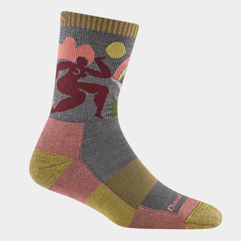 DARN TOUGH Women's Comfortable Trailblazer Micro Crew Lightweight Cushioned Socks in Taupe Color