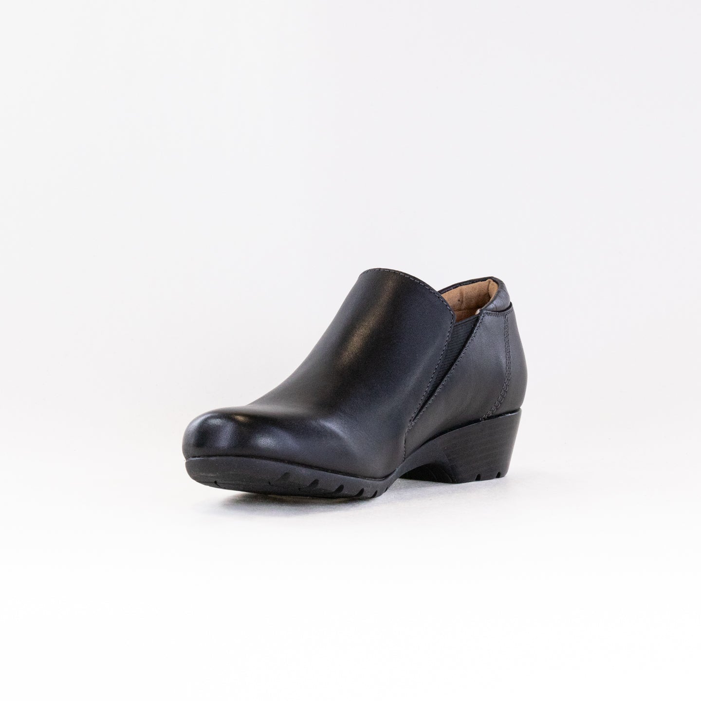 Taos Women's Daily Black Leather Ankle-High Walking Shoes