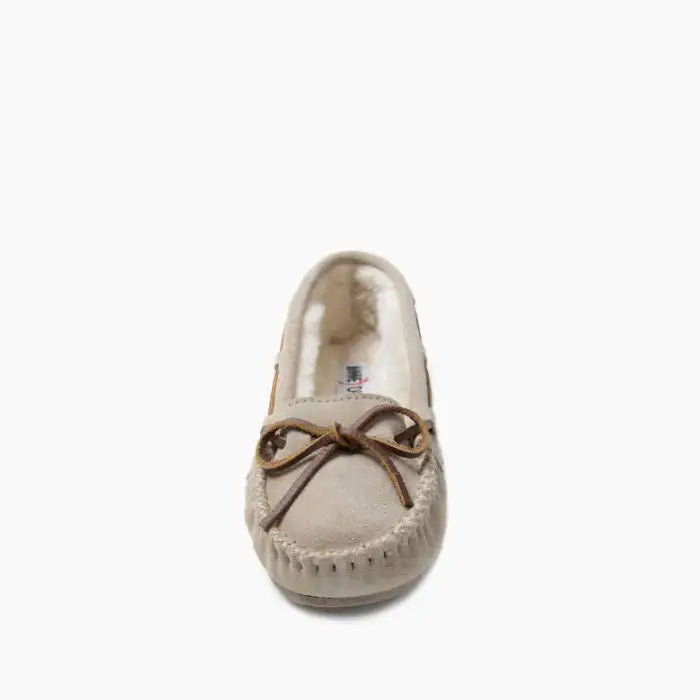 Minnetonka Women's Cally Slippers in Stone Color