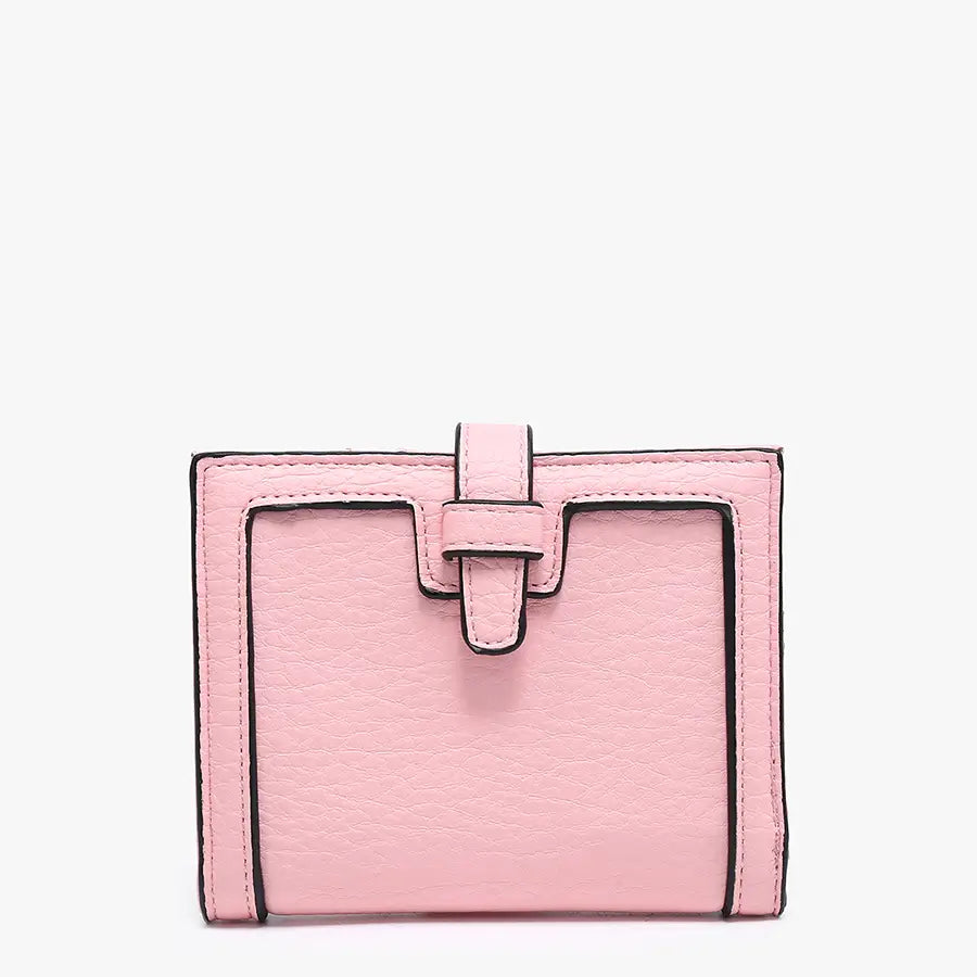 Jen & Co Riley Bessie Vegan Leather Canvas Wallet with Slip Closure