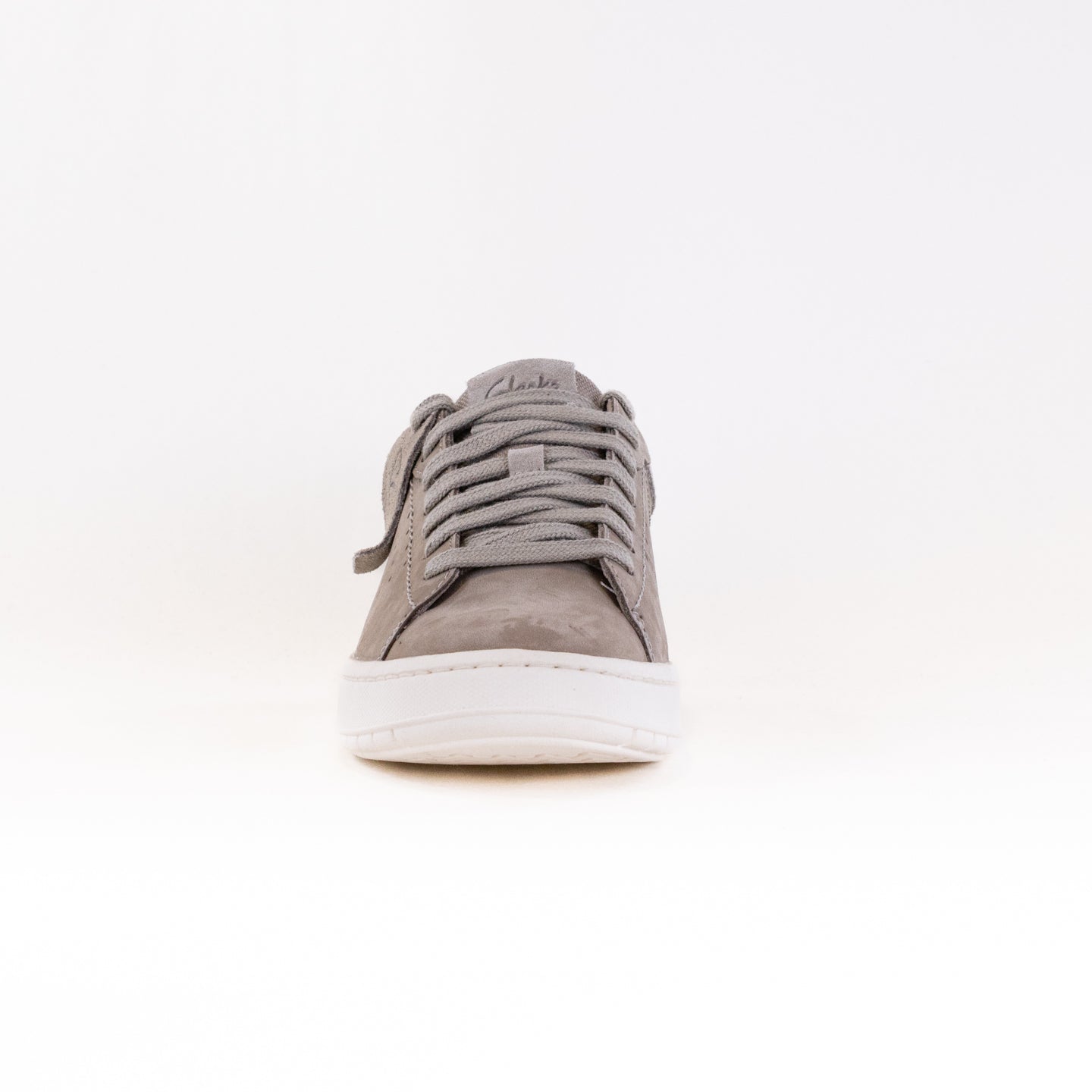 Men's Grey Nubuck Clarks Courtlite 2 Run Retro Comfortable Sneakers