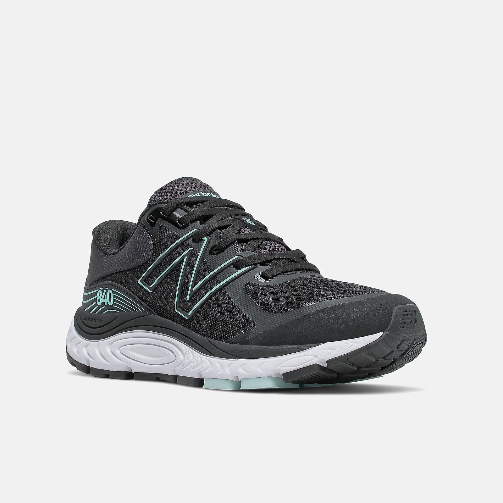New Balance Women's 840V5 Running Shoes - Black and Teal Colorway