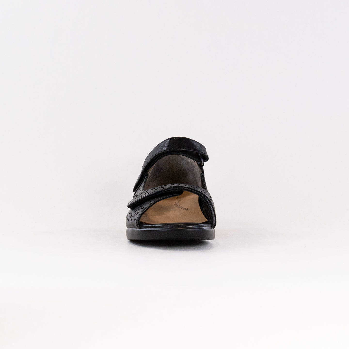 Ziera Women's Black Daffodil Comfortable Leather Sandals