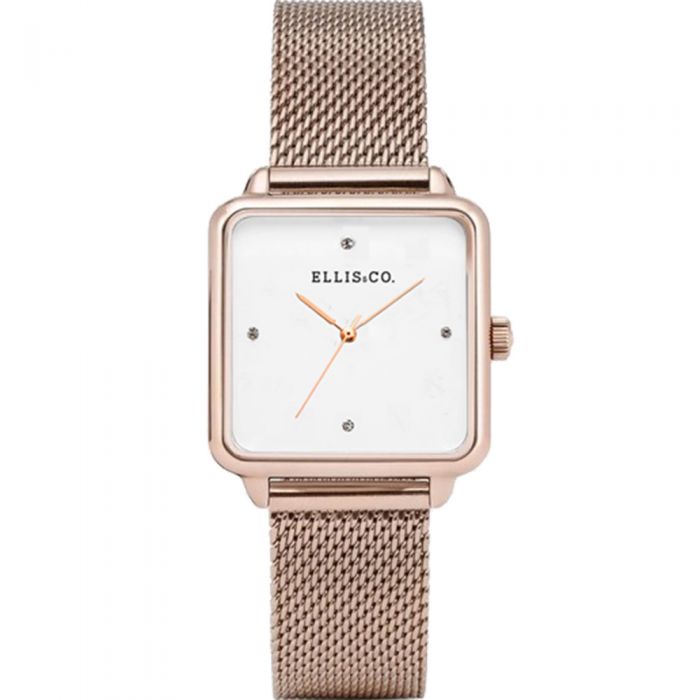 Ellis & Co Women's 'Alyssa' Rose Gold Toned Minimalist Watch