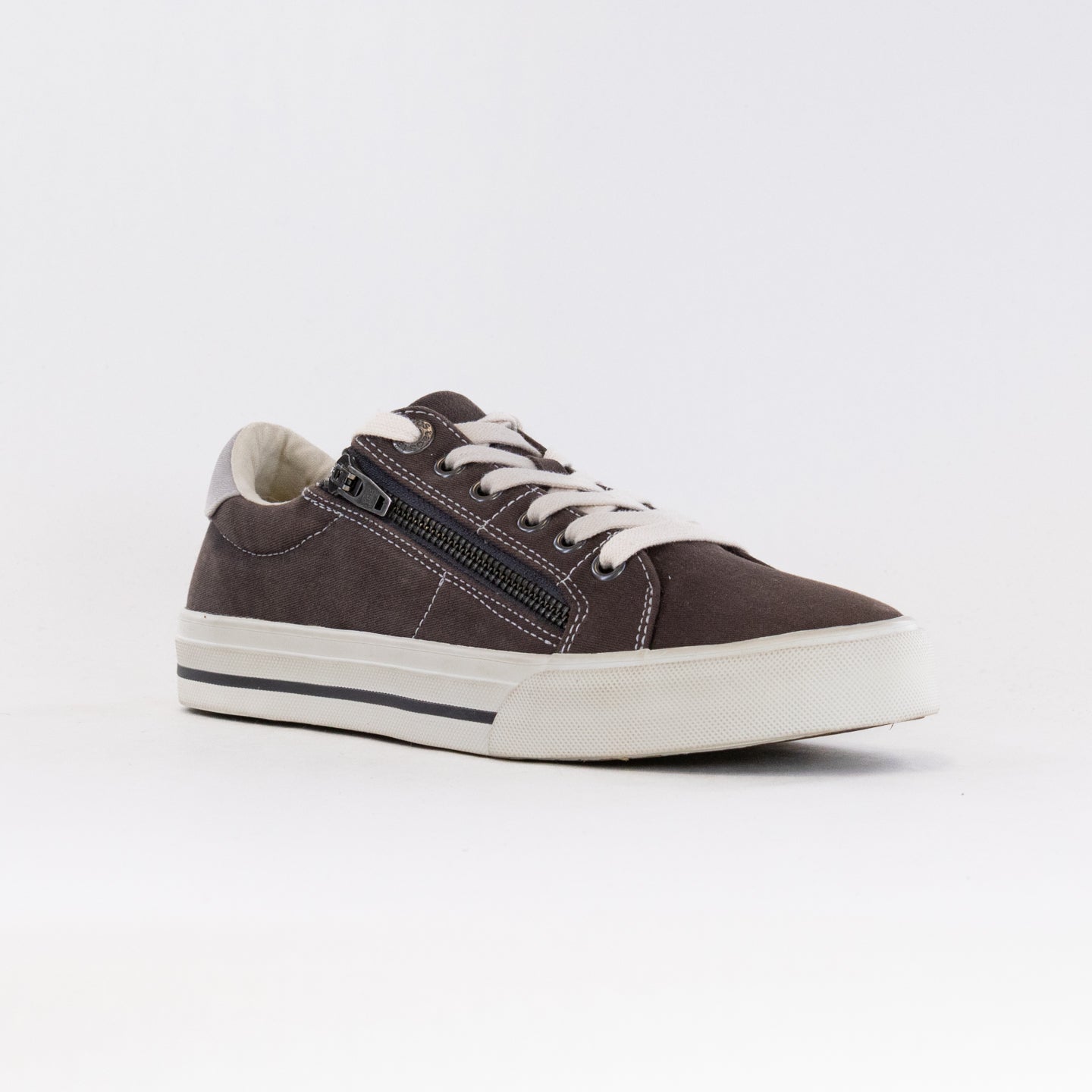 Women's Taos Z Soul Canvas Sneakers in Graphite/Light Grey Distressed