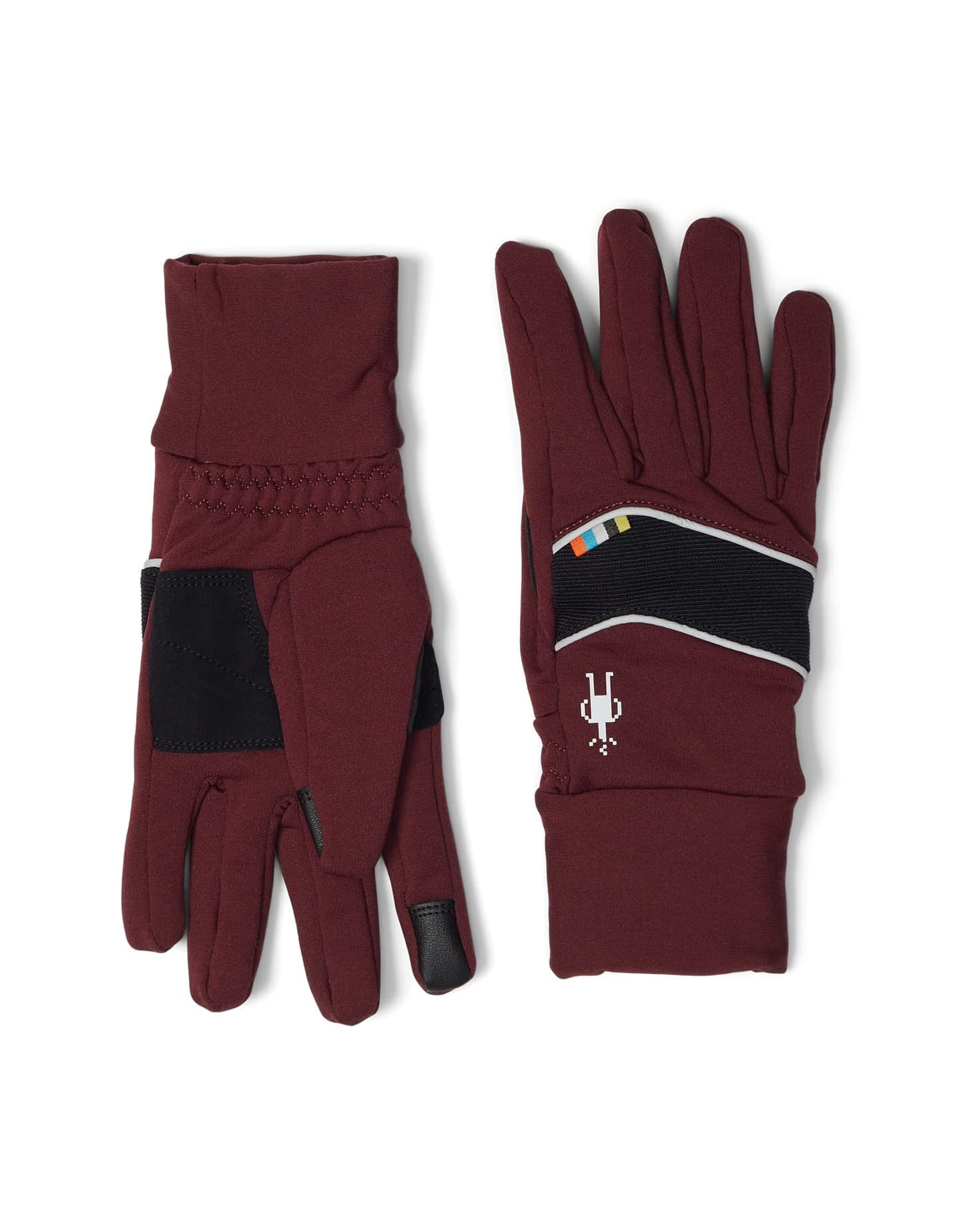 Smartwool High - Performance Sport Fleece Insulated Skiing and Training Gloves in Black Cherry Color