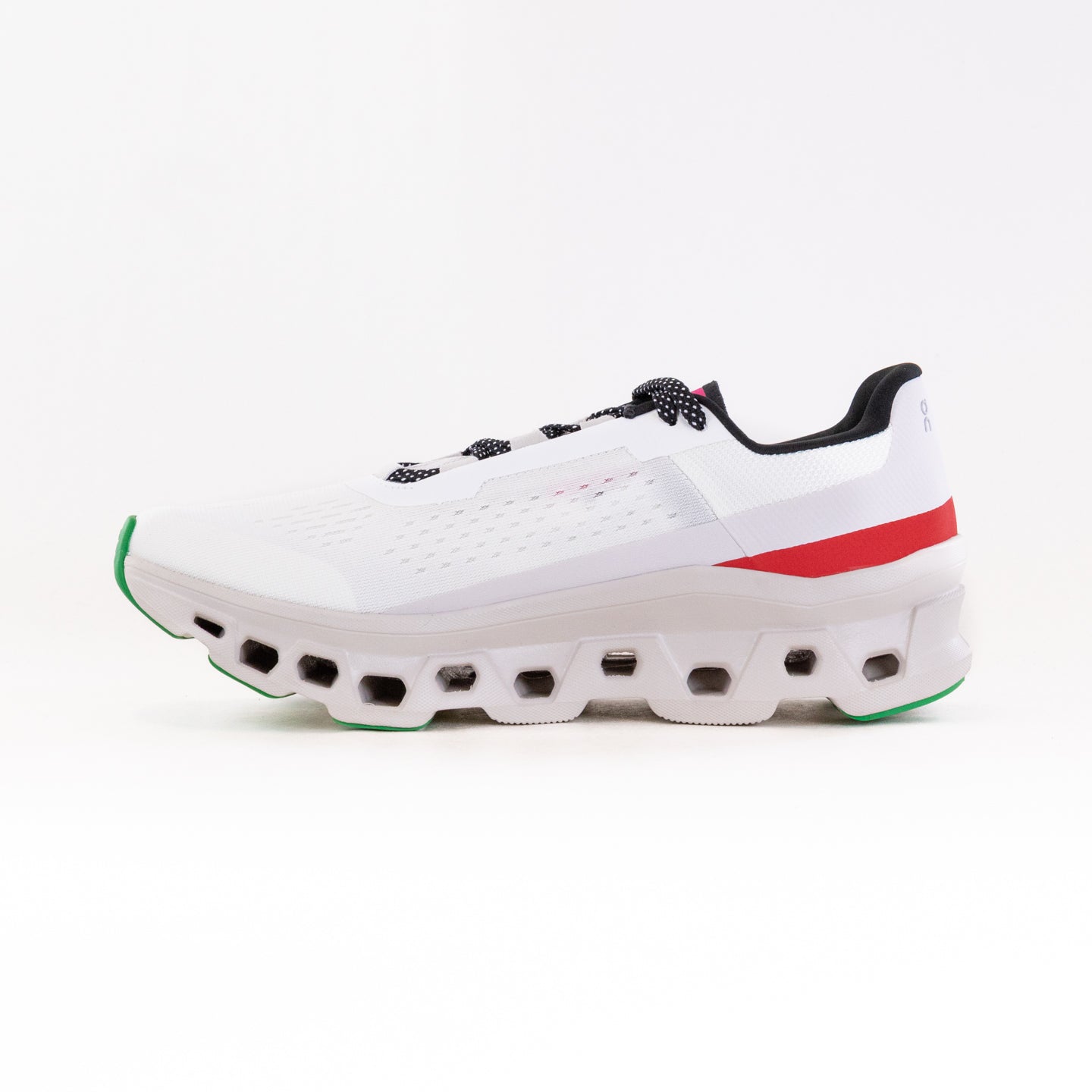 On Men's Cloudmonster Running Shoes - Ivory/Pearl Colorway