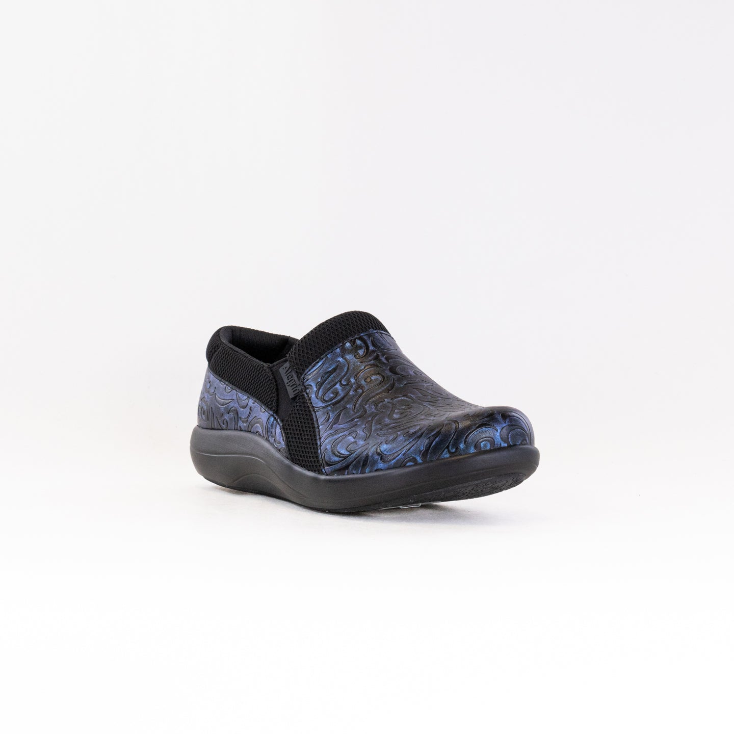 Women's Alegria Duette Slip-on Casual Vegan Shoes in Blue Steel Color