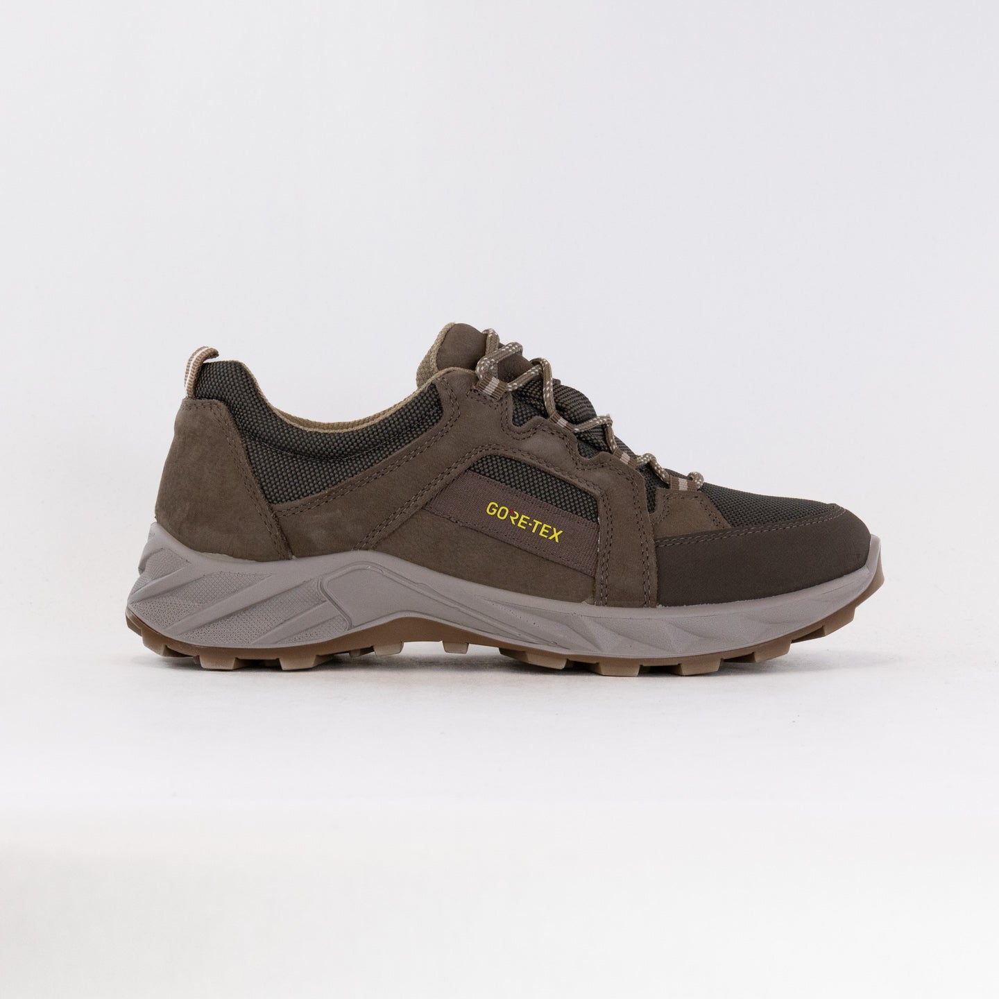 Men's Beige and Grey Ara Sting Lace - Up Gore - Tex Sneakers for Casual Wear
