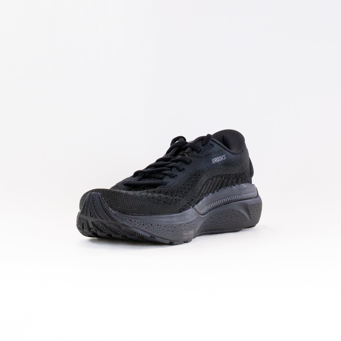 Women's Brooks Adrenaline GTS 24 Running Shoes in Classic Black/Black/Ebony Color Scheme