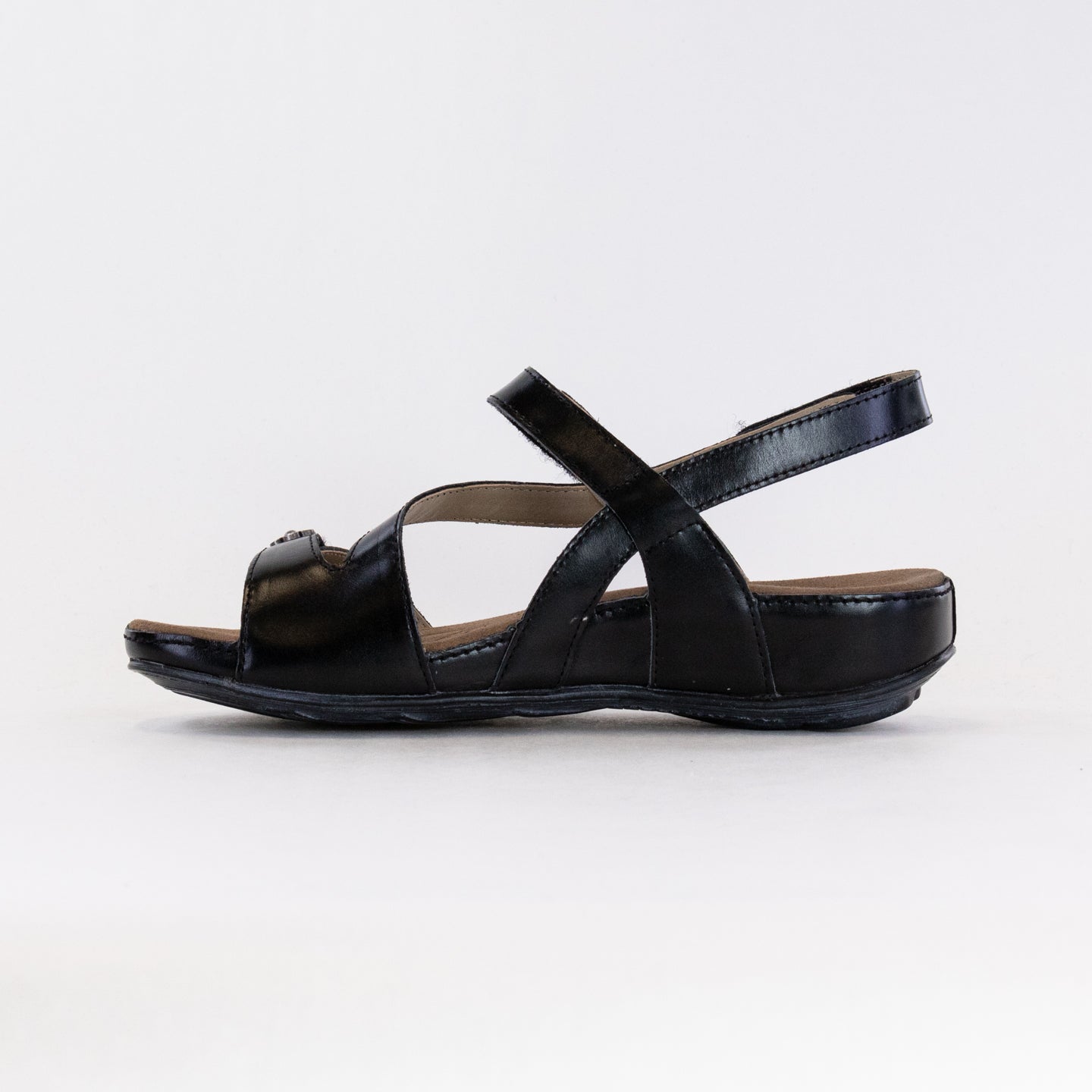 Women's Black Romika Fidschi 54 Sandals with Adjustable Straps