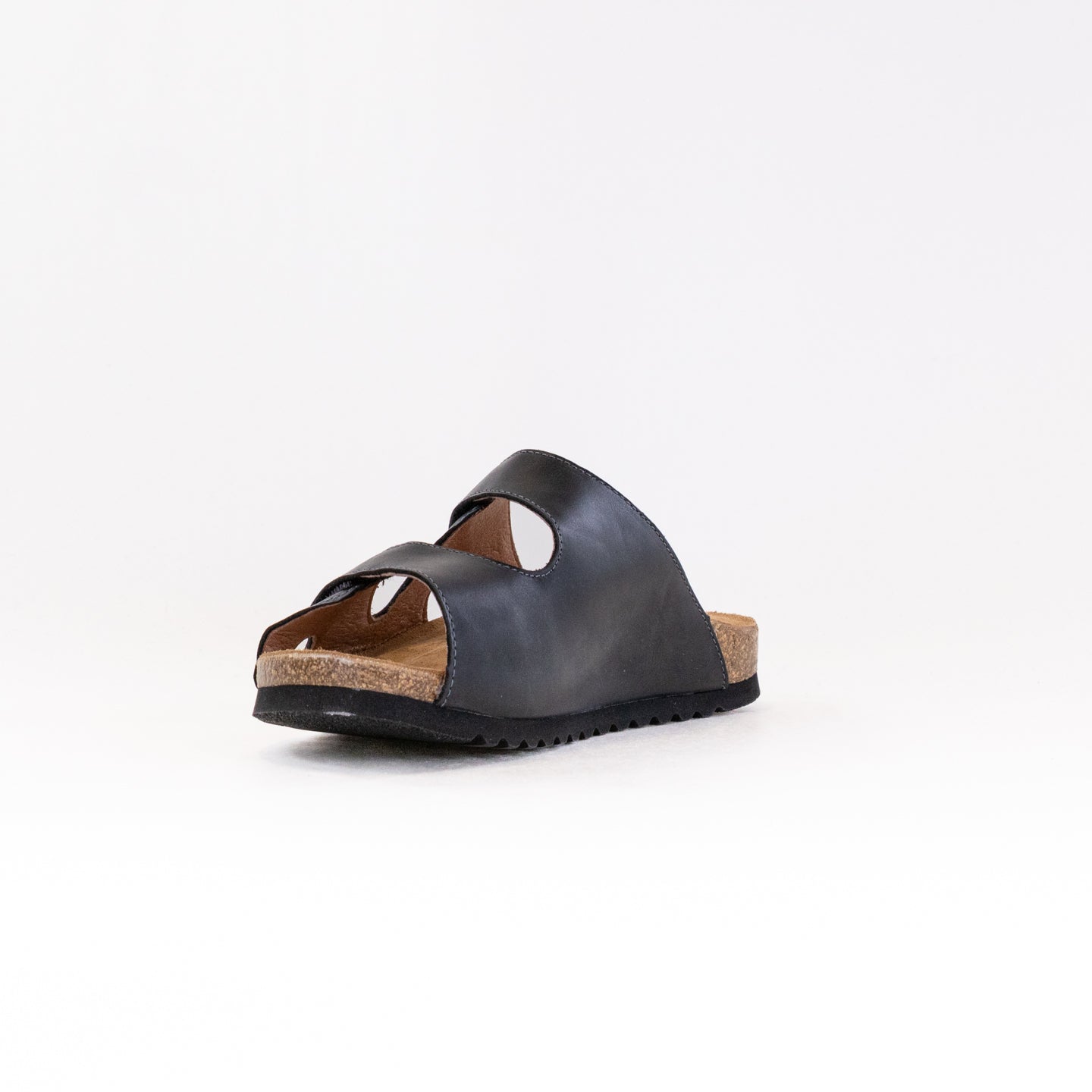Women's Taos Black Leather Casita Sandals with Euro Cork Support