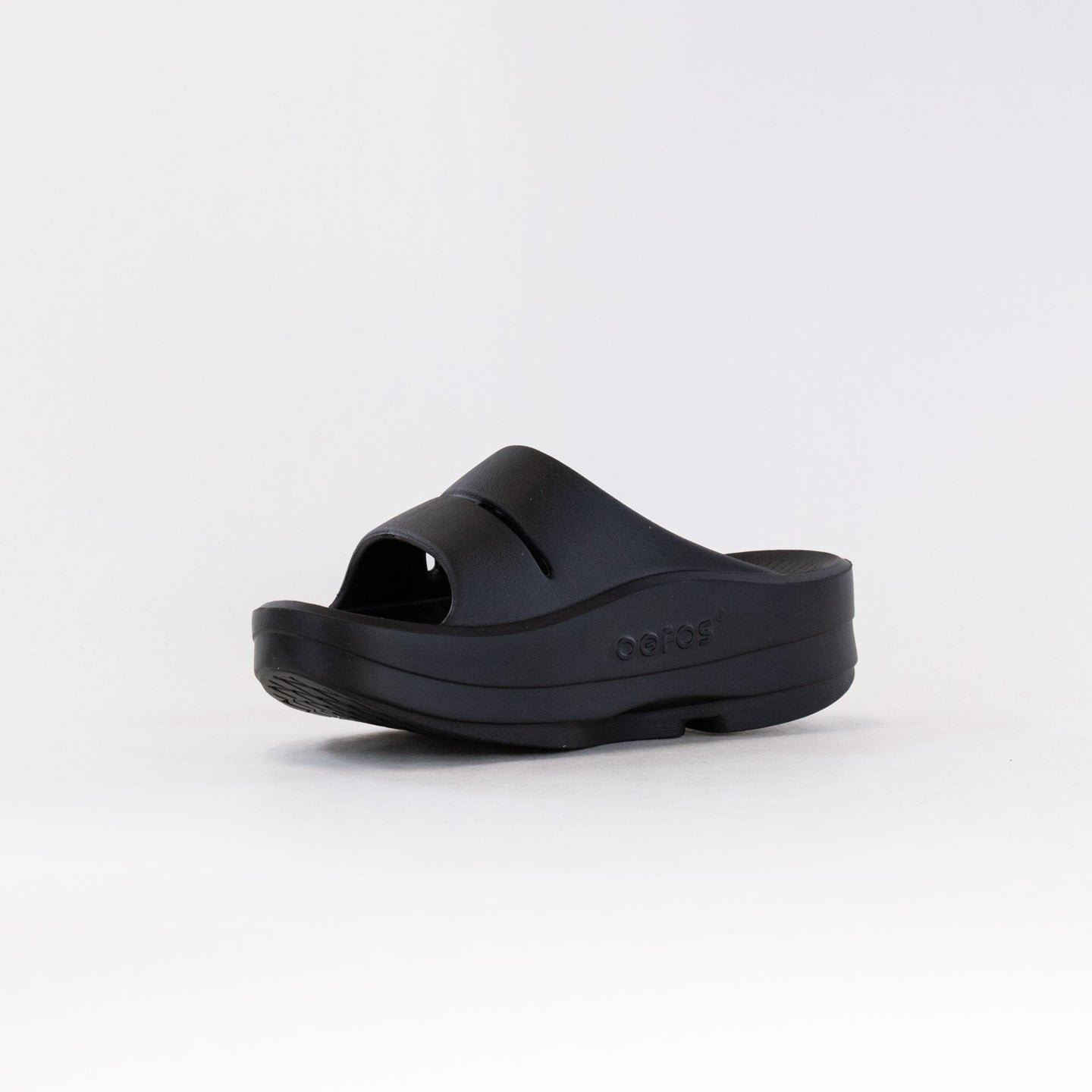 Stylish Women's Black OOFOS OOMega Ooahh Sandals for Active Recovery