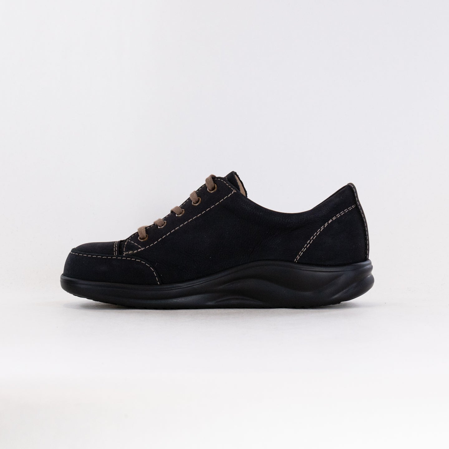 Finn Comfort Women's Ikebukuro Black Leather Lace - Up Comfortable Walking Shoes
