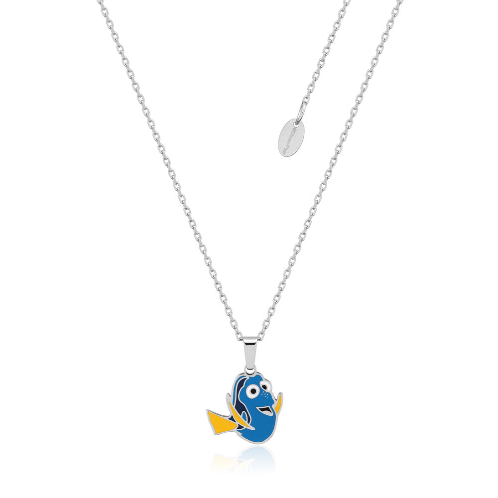Disney Finding Nemo Stainless Steel Dory Necklace Pendant with a 40cm Necklace and a 7cm Extension Chain