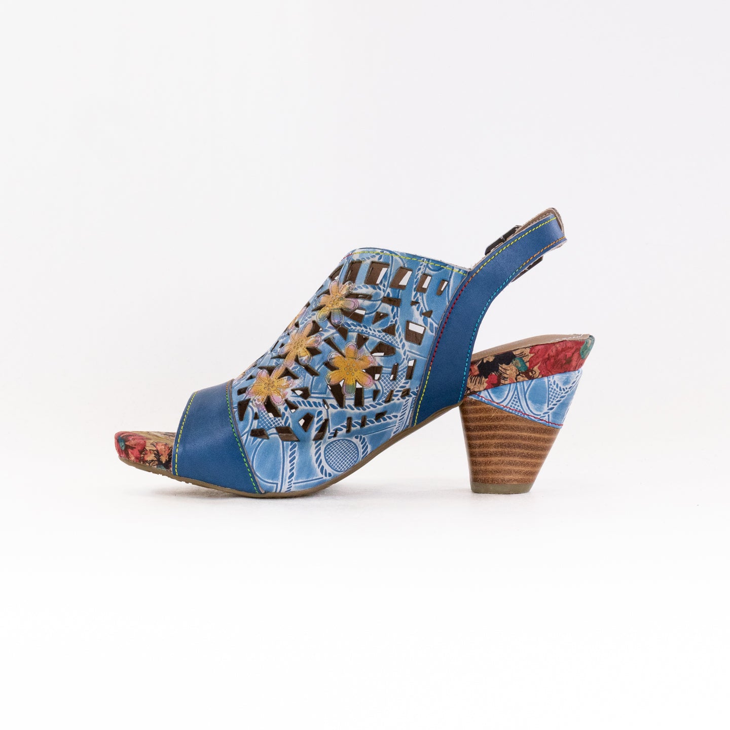 Spring Step L'Artiste Women's Fashionable Eclipsing Sandals in Blue Multi