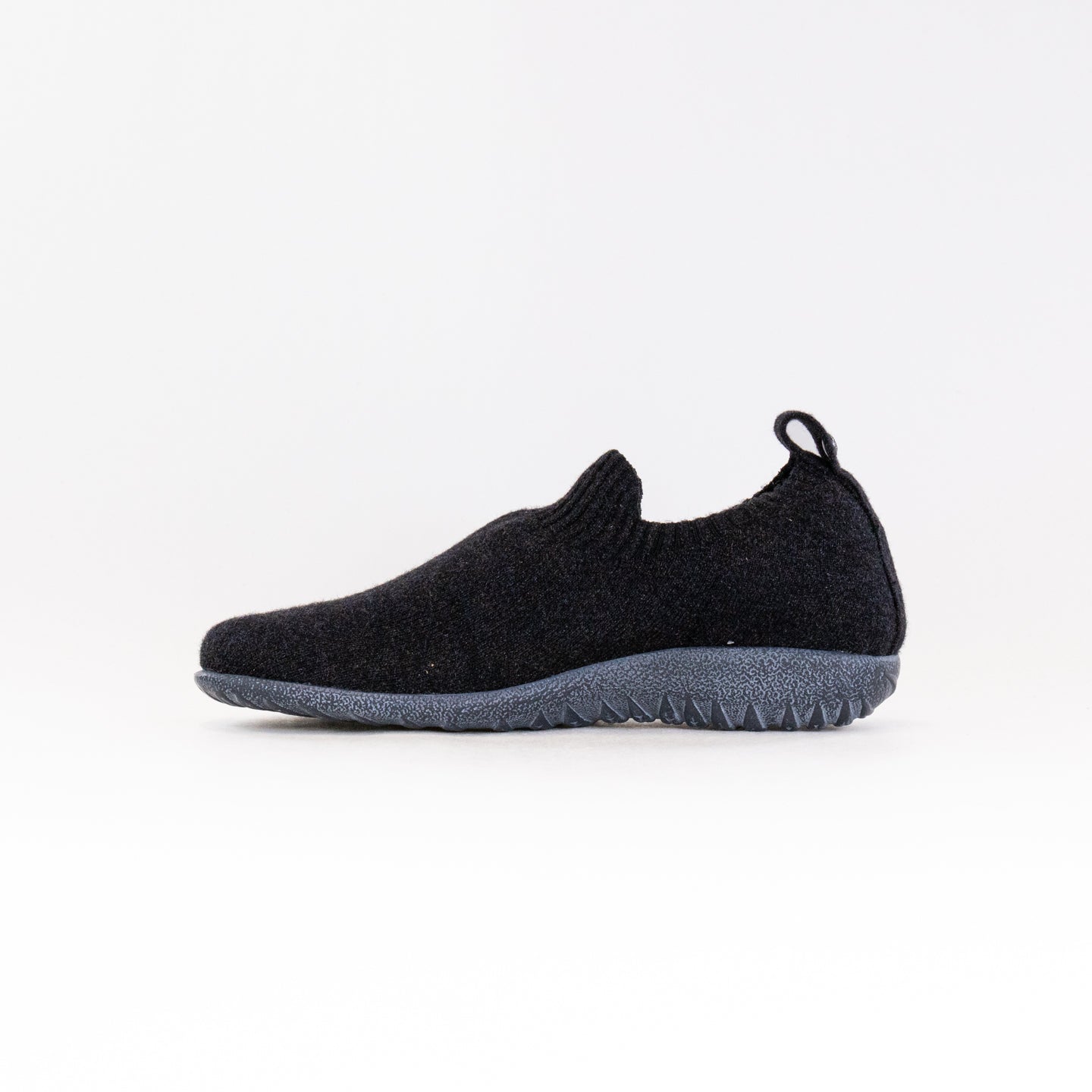 Naot Women's Nuku Slip-On Shoes - Black Knit with Gray Accents