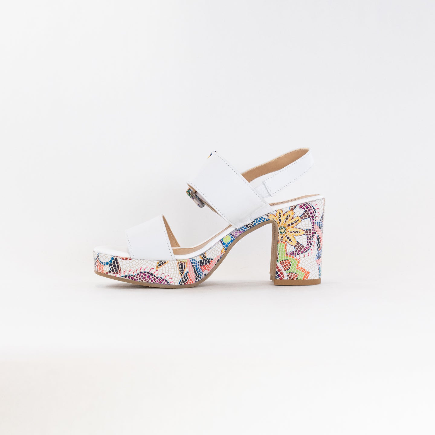 Spring Step Women's Fashionable Azucar Ankle-Strap Sandals - White Multi