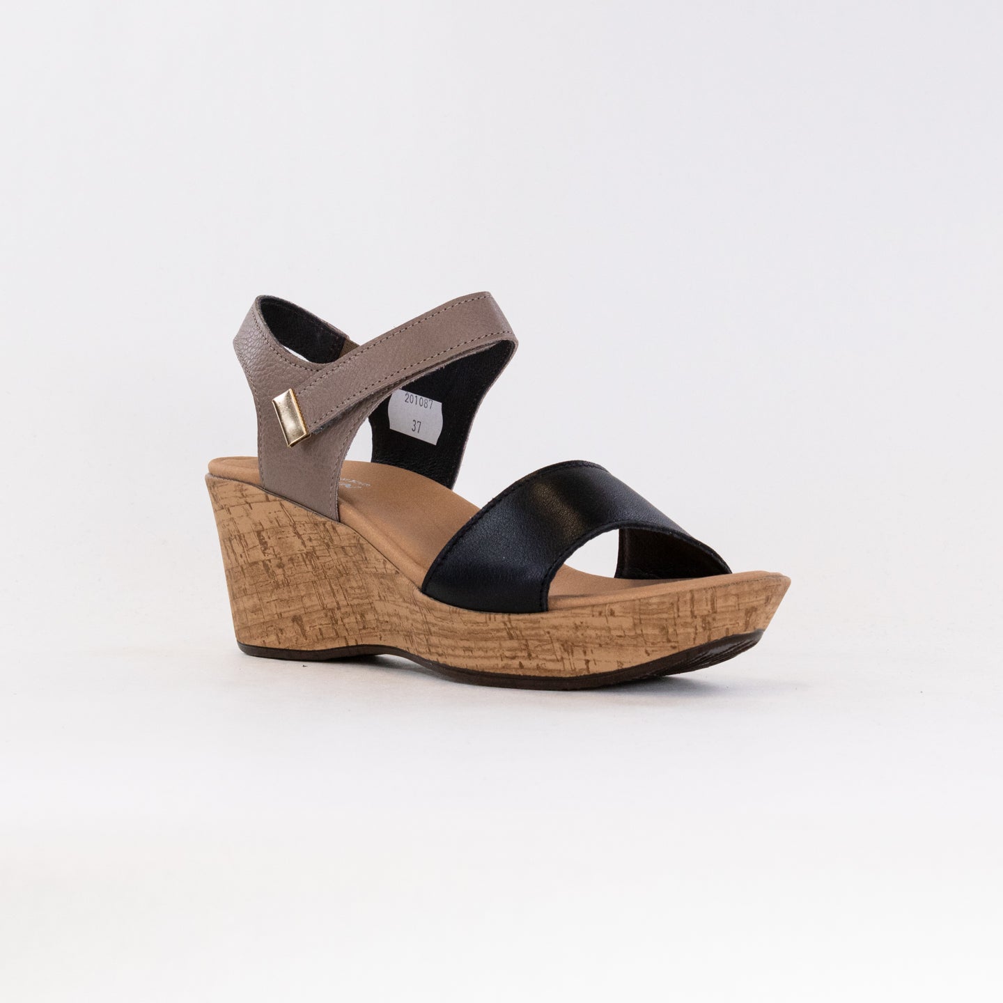 Naot Women's Black Stone Summer Platform Wedge Sandals