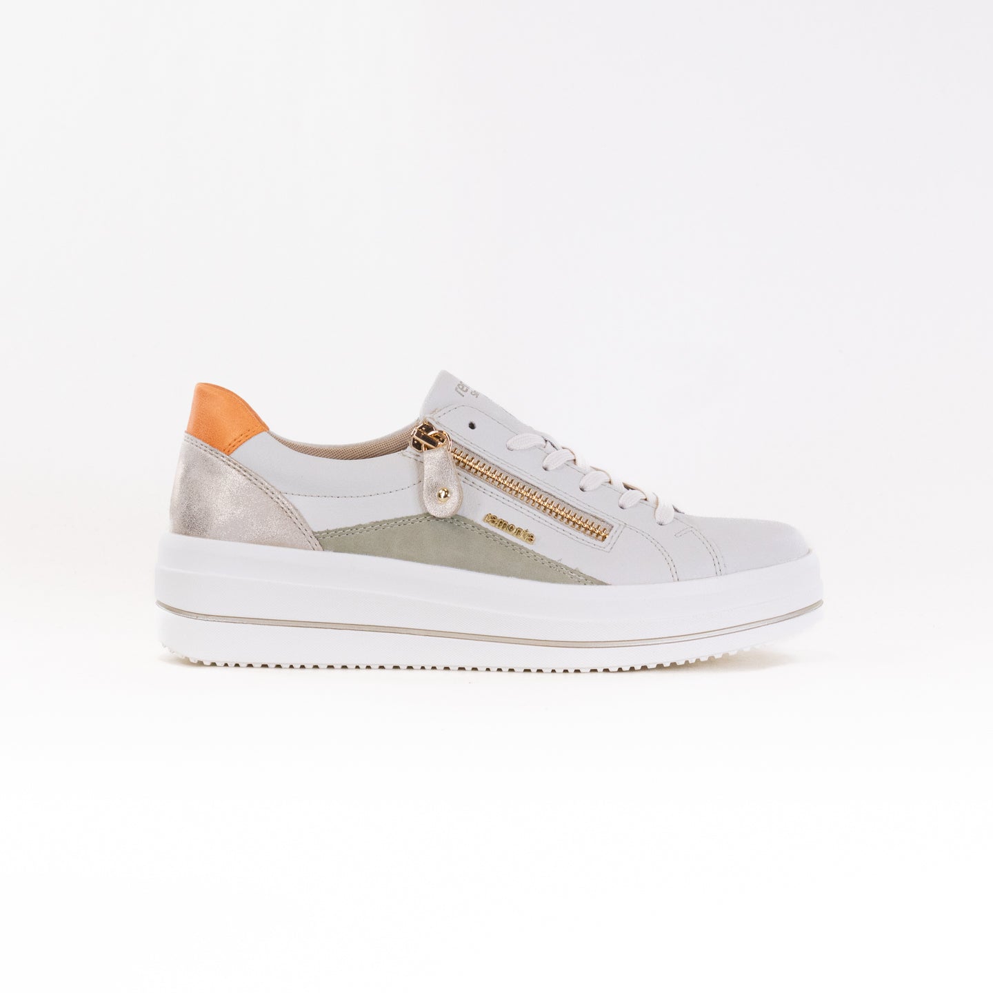 Julika Remonte D1C01 Women's Off-White Low-Top Leather Sneakers