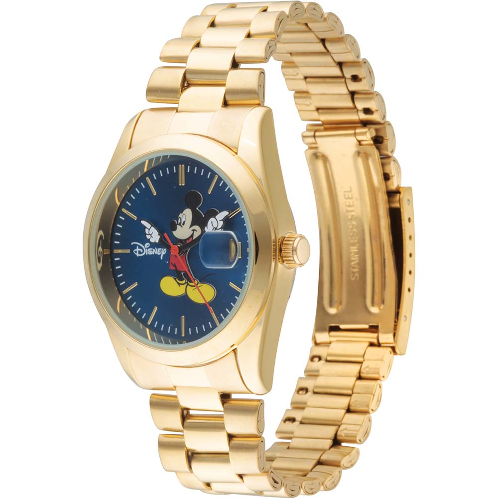 Disney Branded Mickey Mouse Gold Plated Wristwatch - Model TA45704