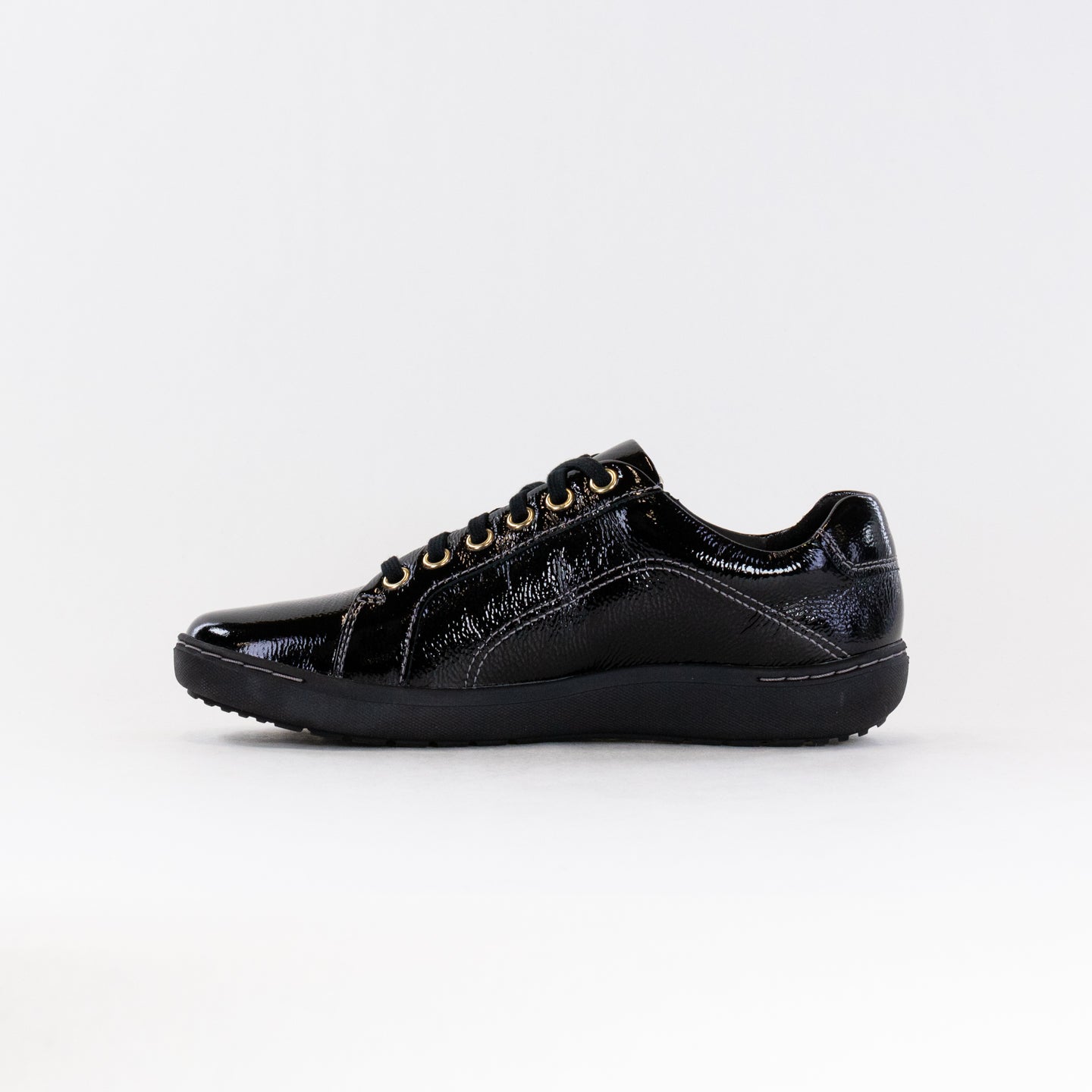 Clarks Women's Nalle Lace Sneakers in Stylish Black Patent