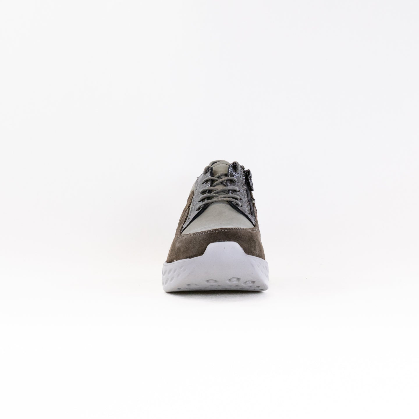 Wolky Women's Bounce Grey Combination Leather Comfortable Sneakers
