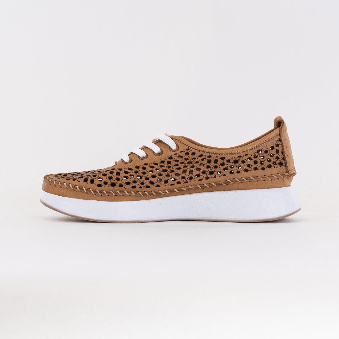 Spring Step Women's Youlanda Perforated Wedge Sneakers - Tan