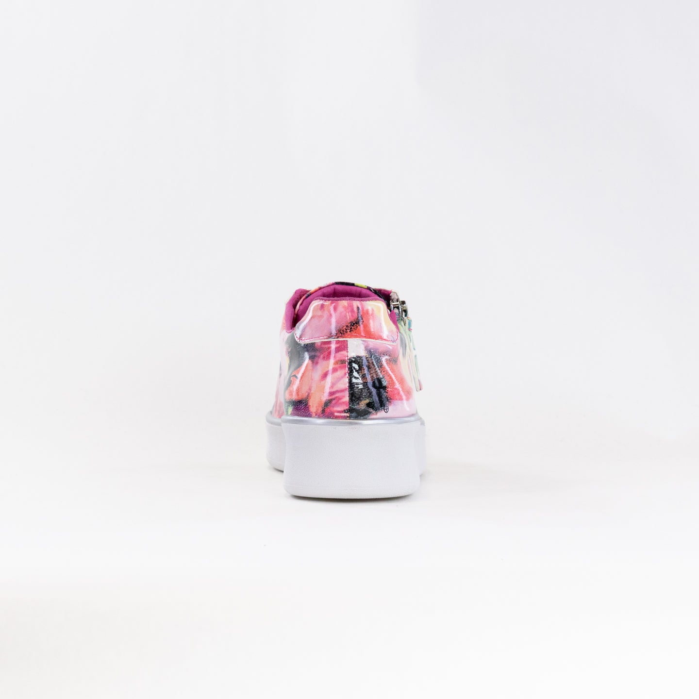 Women's Pink Mix Ziera Zikta Leather Casual Sneakers