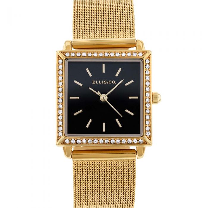 Ellis & Co Jayde Women's Luxury Stainless Steel Mesh Strap Watch