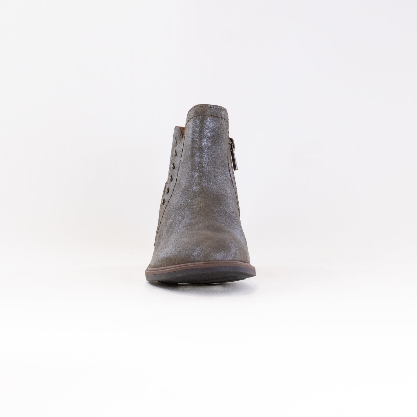 Clarks Women's Neva Lo Ankle Boots in Taupe Metallic Leather