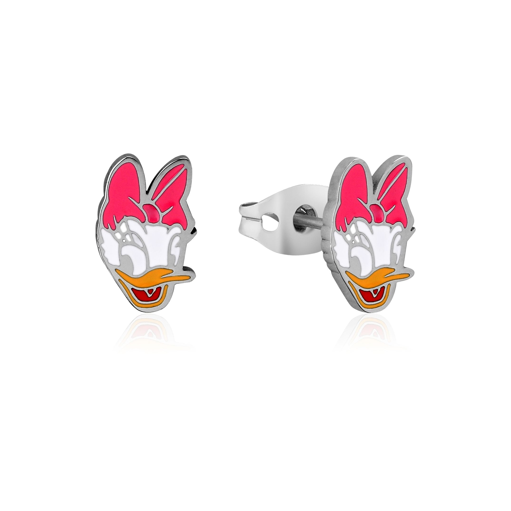 11mm Disney Stainless Steel Animated Daisy Duck Stud Earrings for Fans