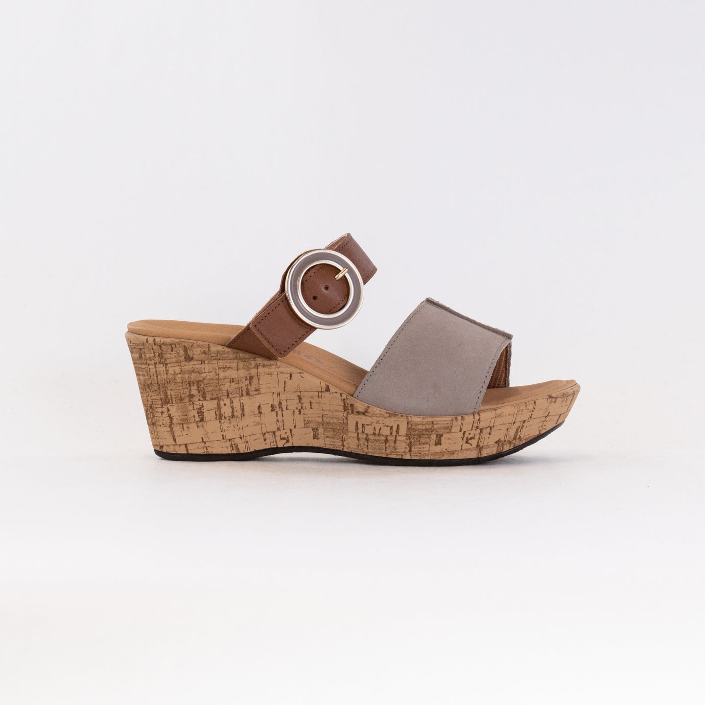 Naot Women's Breezy Slip-on Wedge - Stone Nubuck/Caramel Stylish Footwear