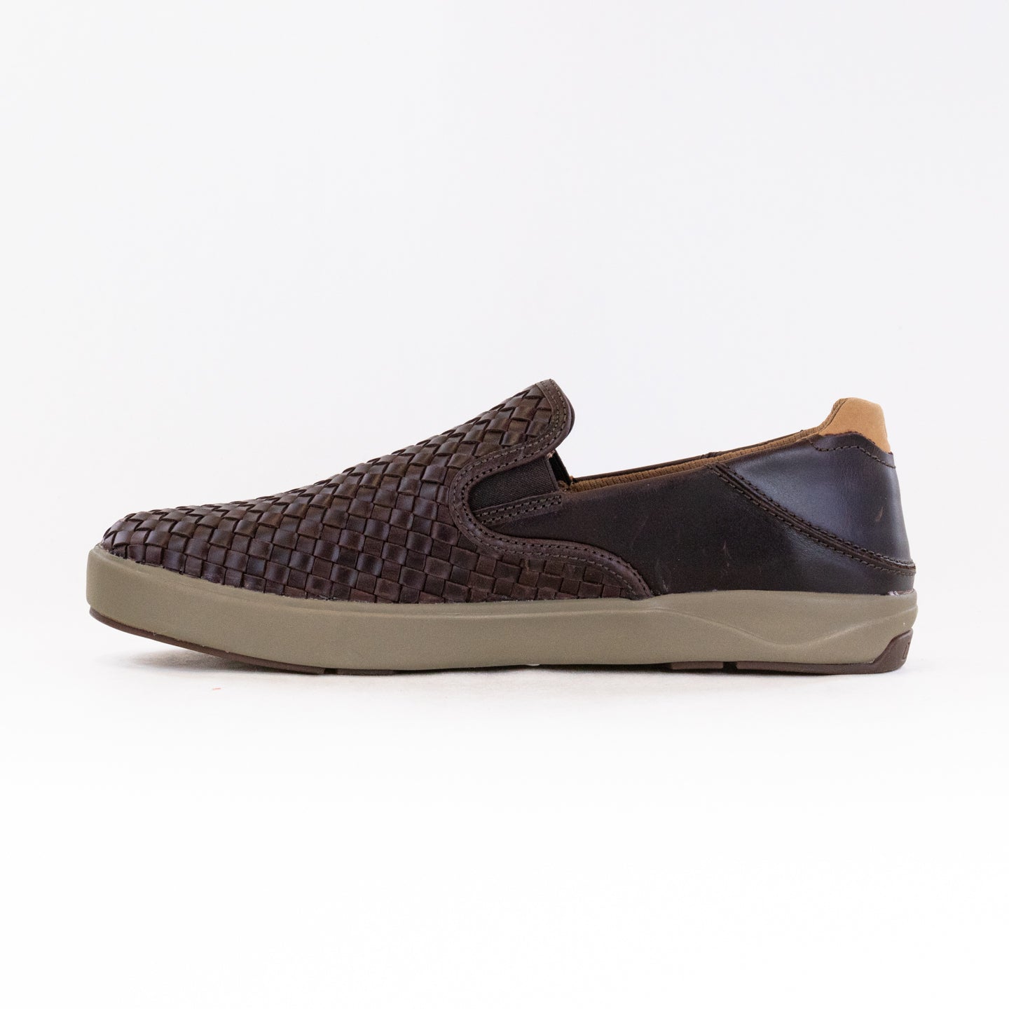 Olukai Men's Dark Wood Lae'ahi Lauhala - Stylish Slip-Ons