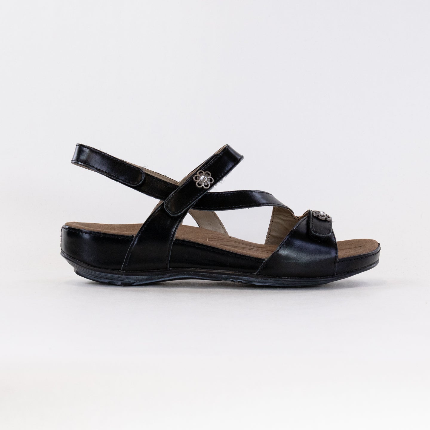 Women's Black Romika Fidschi 54 Sandals with Adjustable Straps