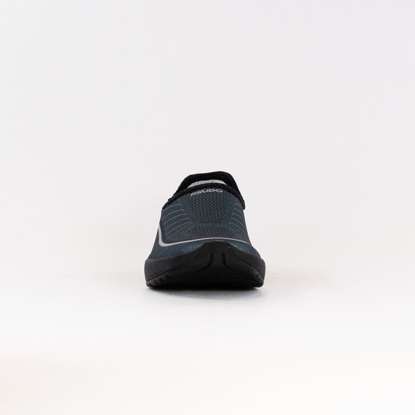 Women's Black Pseudo Racing Sports Sneakers - Comfortable and Stylish