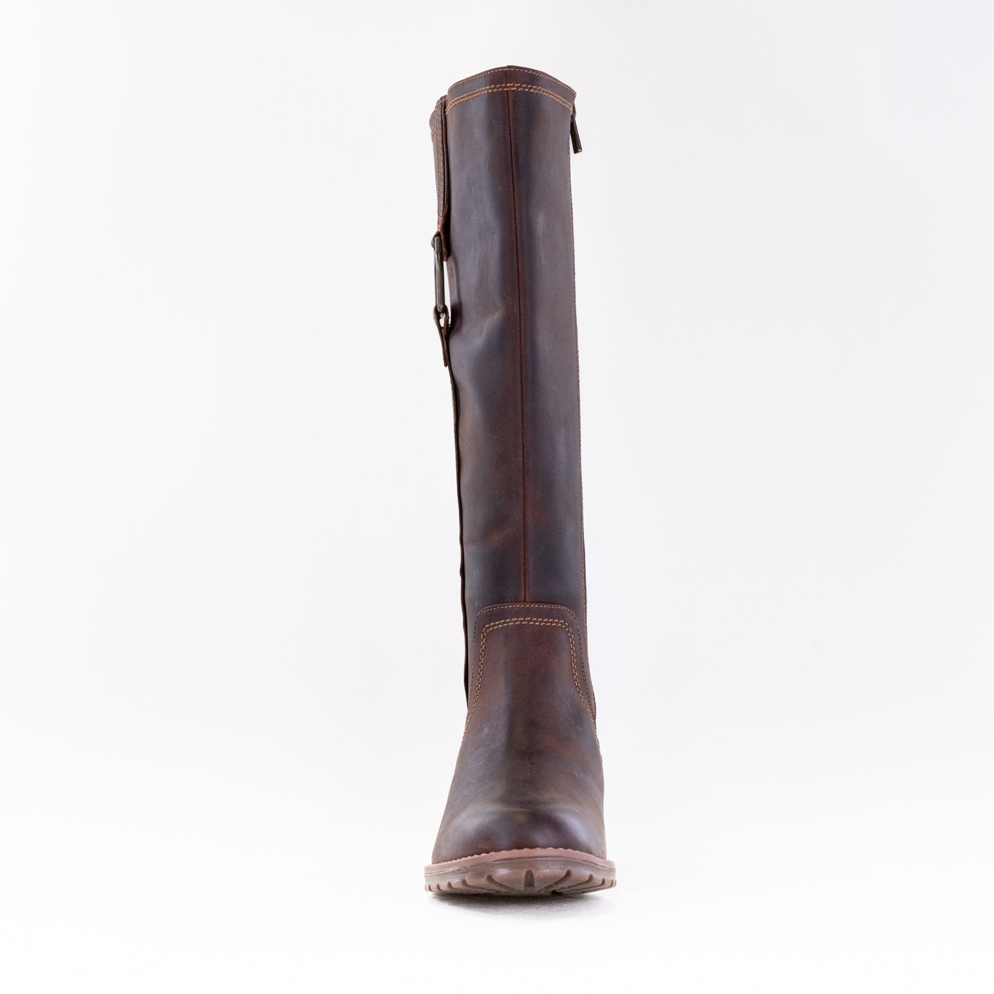 Women's Classic British Tan Leather Clarks Aspra Hi Knee - High Boots